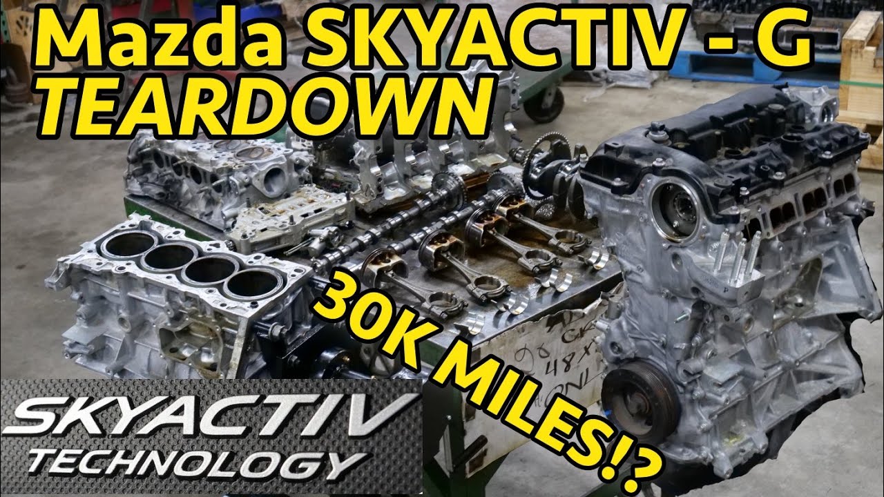 Двигатель Mazda Skyactiv-G 2.5 CX30 Core сгорел после 30 тысяч миль! Разборка