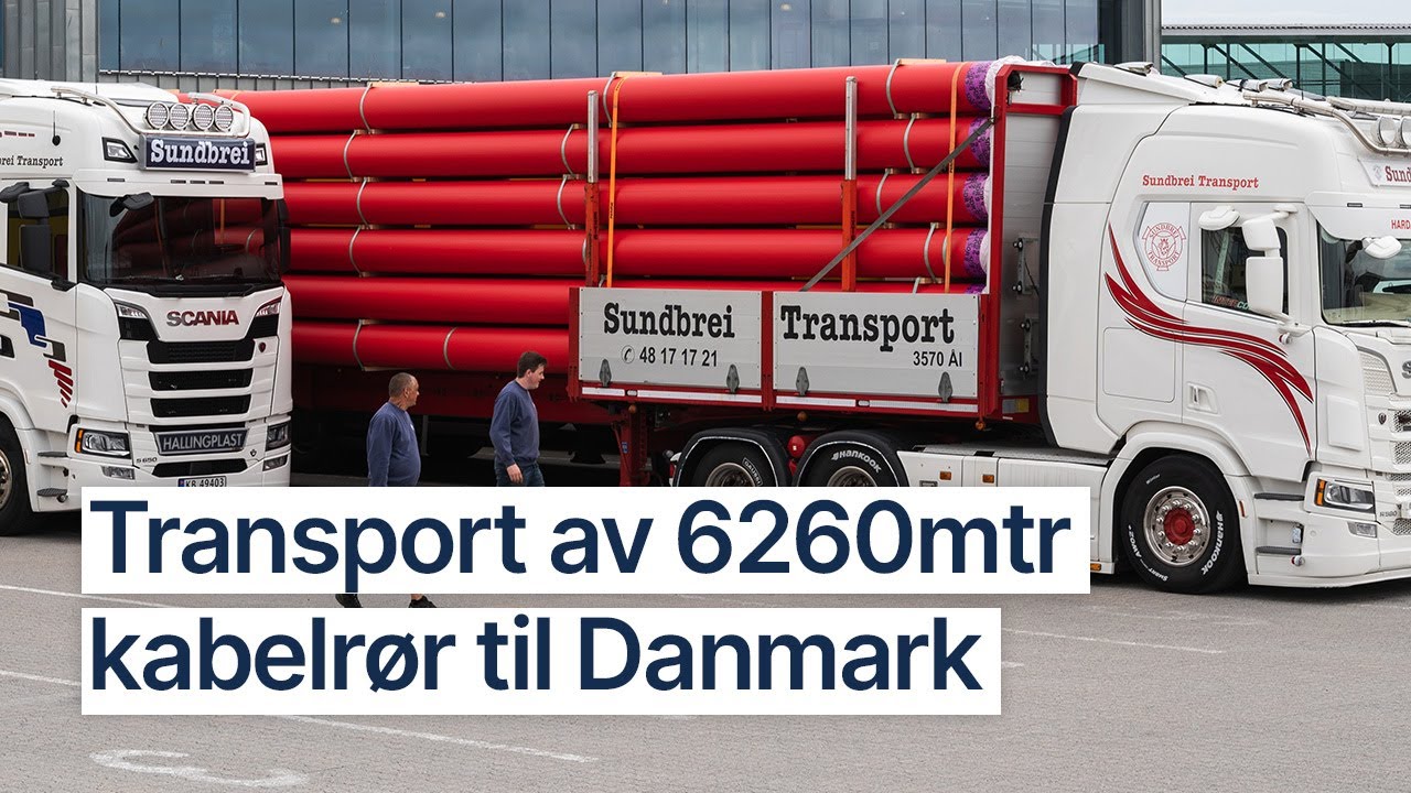 Transport av 6.260mtr Kabelrør COEX