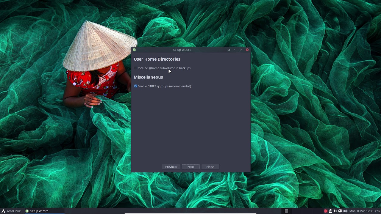 ArcoLinux: 1902 Присоединяйтесь к нам в тестировании Btrfs, Timeshift, Timeshift-autosnap и grub-...