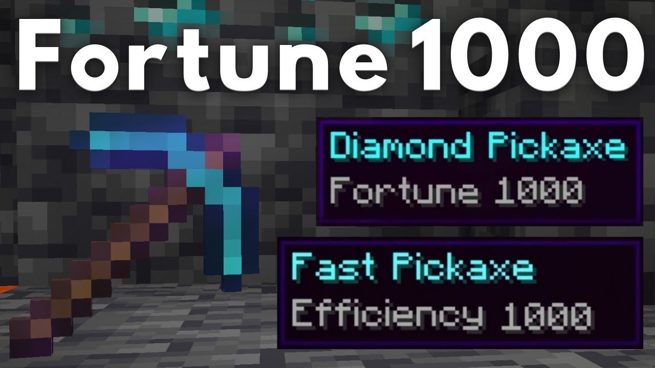 How To Get a Fortune 1000 Pickaxe in Minecraft!