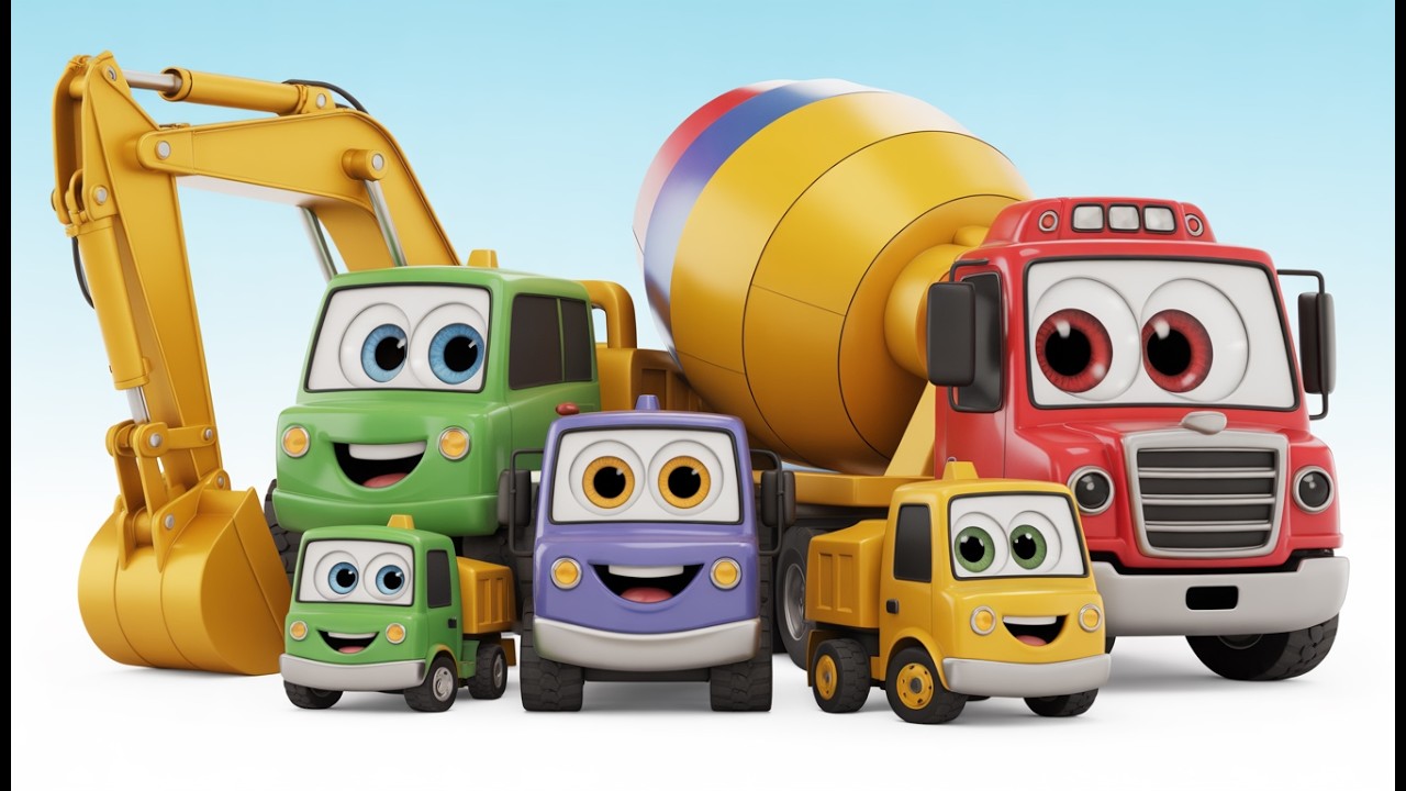 Truck Songs Compilation 🚛 | 10 Minutes of Tiny Trucks Songs for Kids