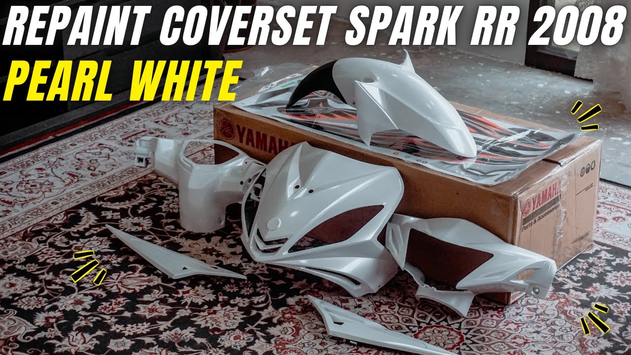 🔥 Tukar Coverset Raya Spark RR 2008 | Spray Anchor Pearl White 69