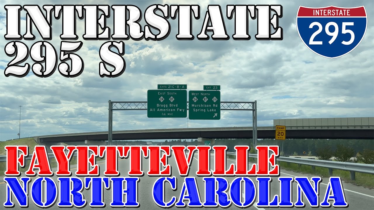 I-295 South - Fayetteville - North Carolina - 4K Highway Drive