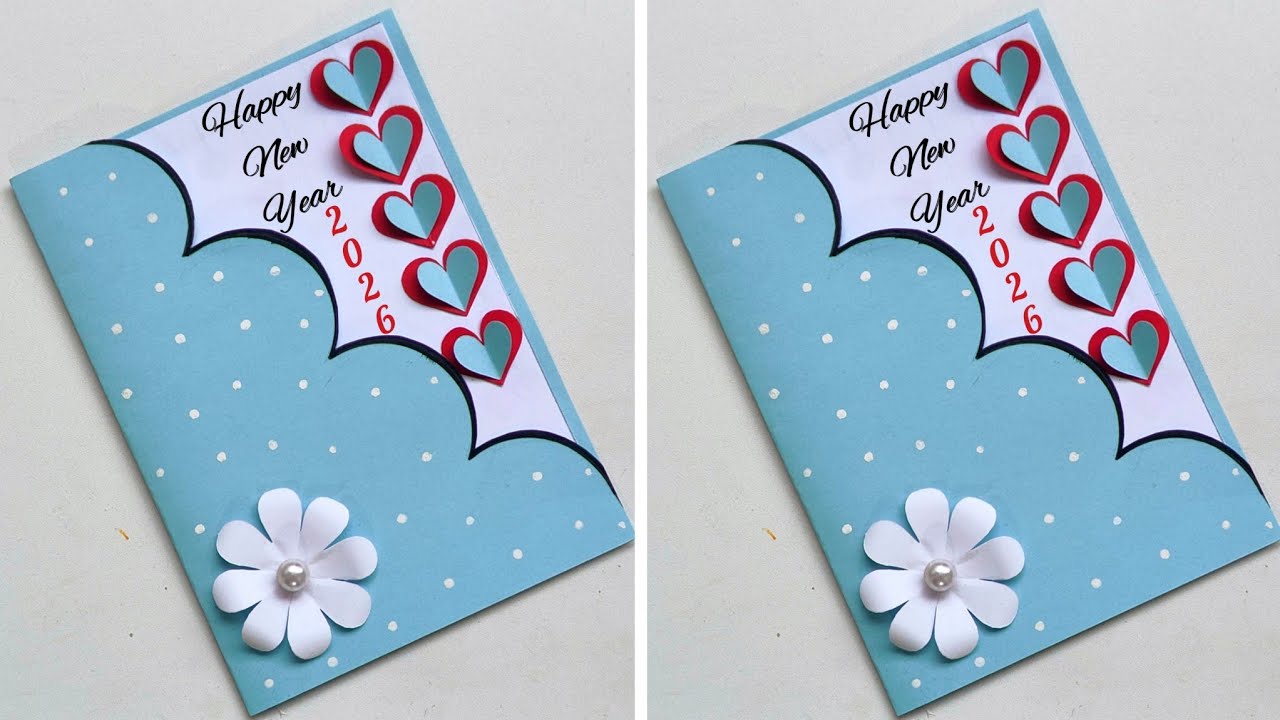 Happy New Year Greeting Card/New Year Card 2026/DIY New Year Greeting Card/Happy New Year Card