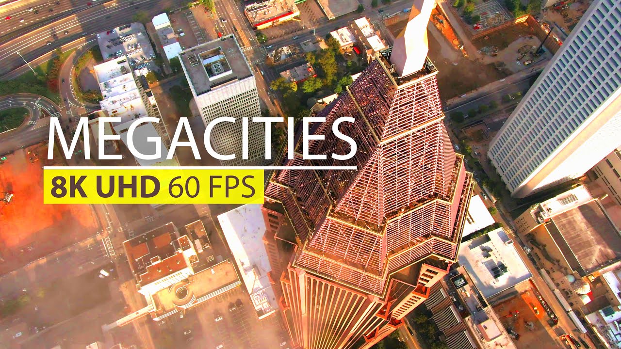 Megacities Drone View In 8K