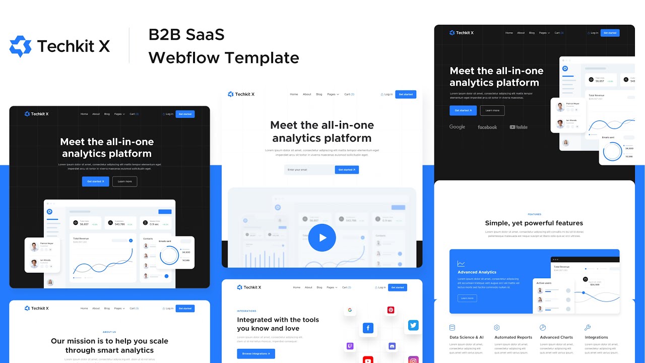 Techkit X - B2B SaaS Webflow Template | BRIX Templates