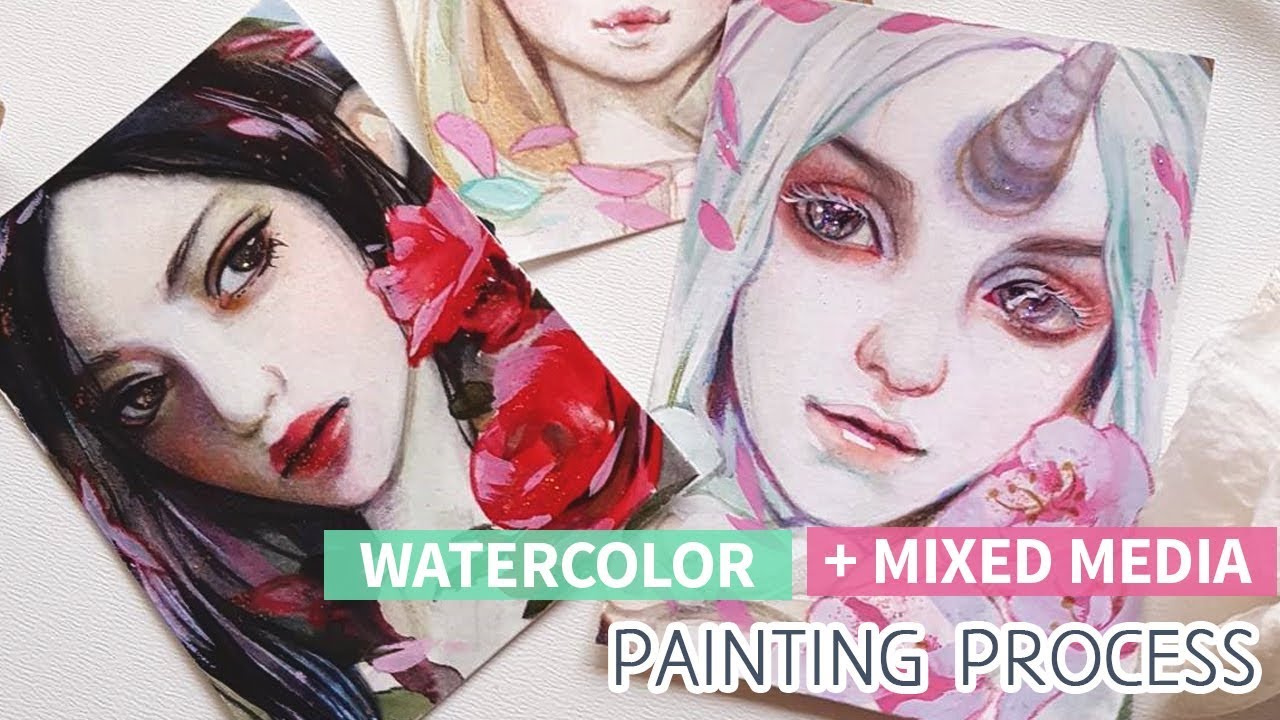 Watercolor + Mixed Media ACEOS