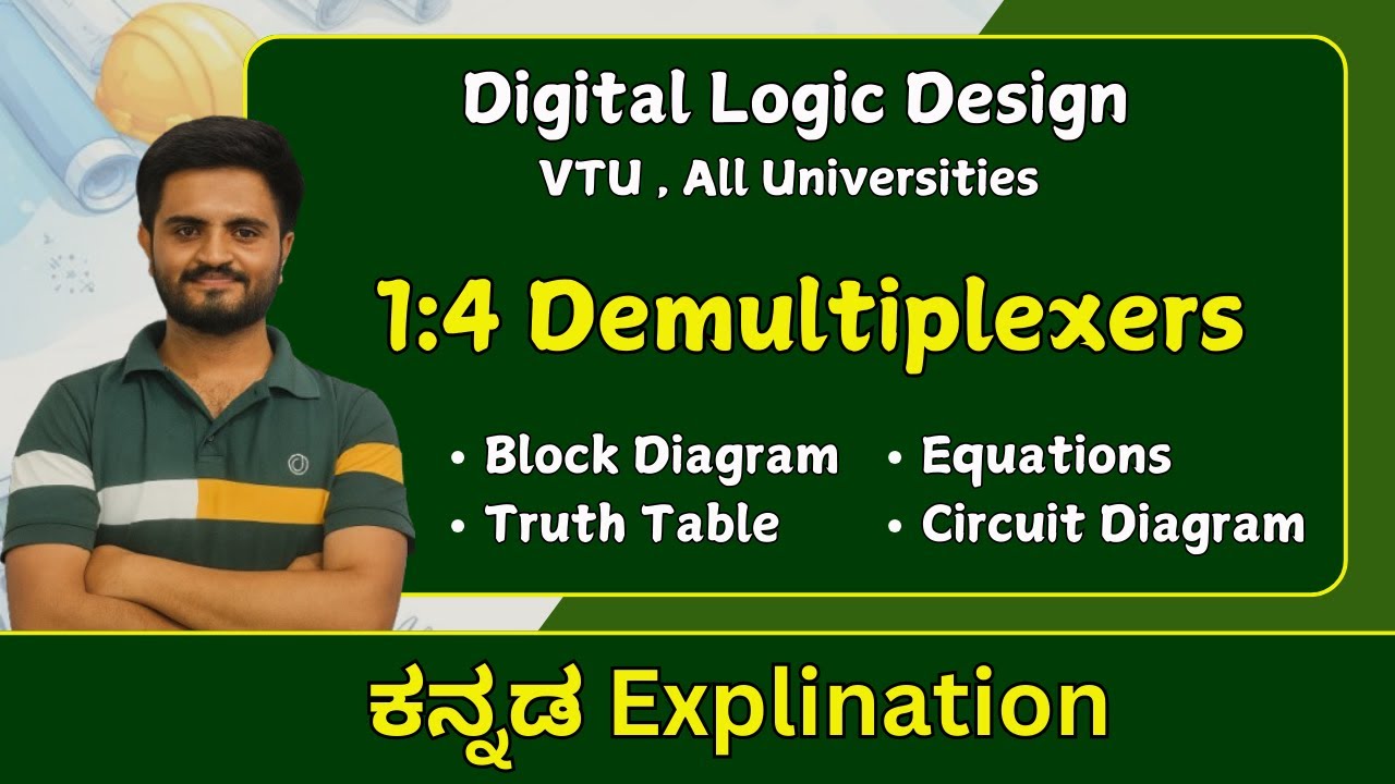 1:4 DEMUX (Demultiplexers) | digital electronics| VTU, All Universities