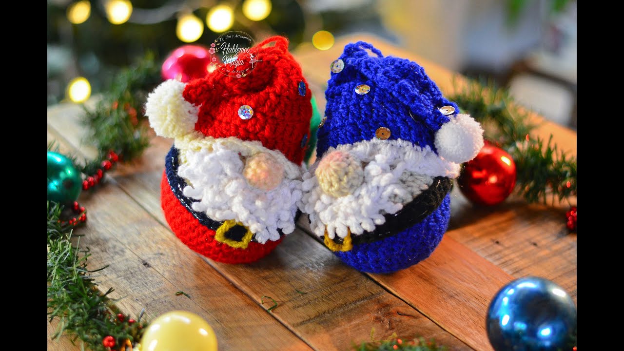 Papa Noel en esfera! ( Paso a paso en crochet )