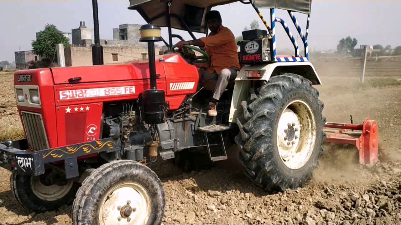 SWARAJ 855 FE 8 Feet Rotavator Diesel average test 😲😲💥💥💥💥