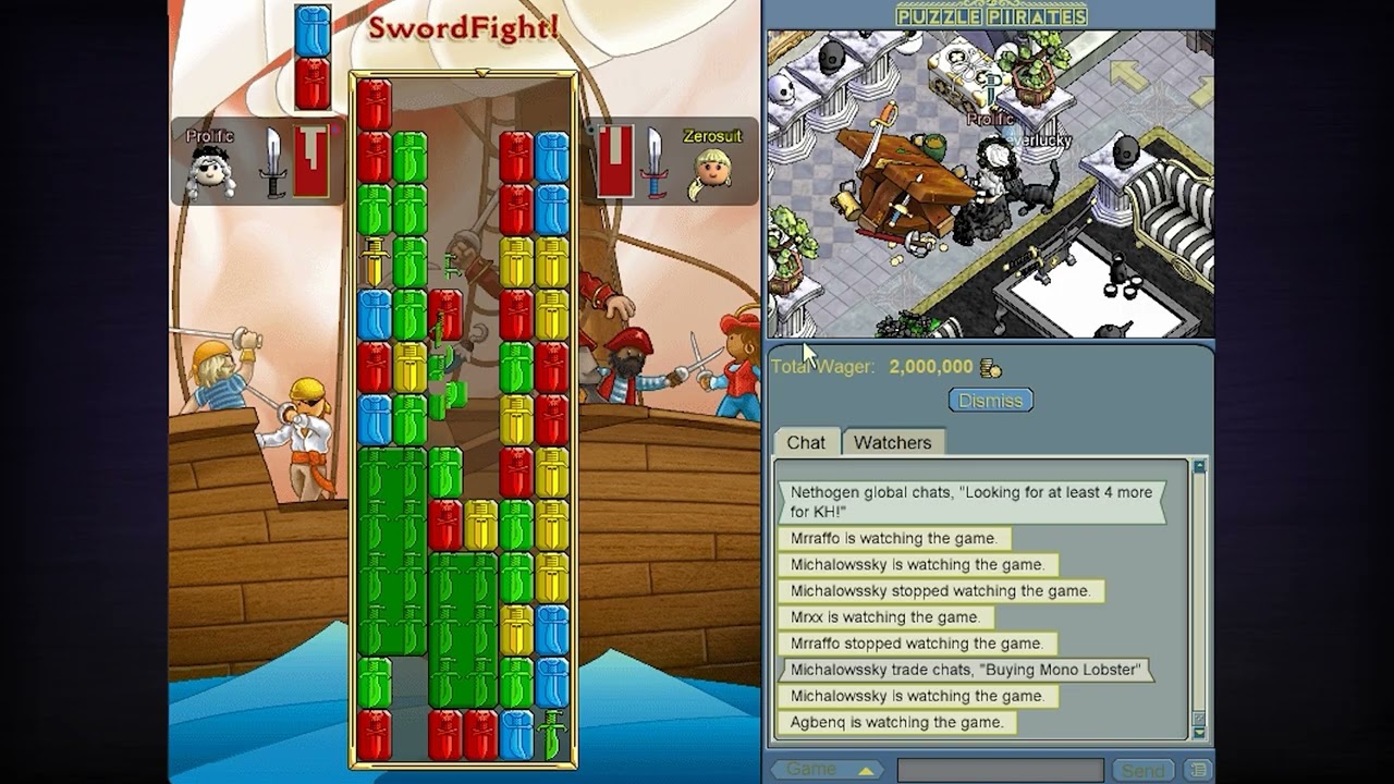 Prolific vs Zerosuit Big Wagers Pt.1 | Puzzle Pirates Swordfighting