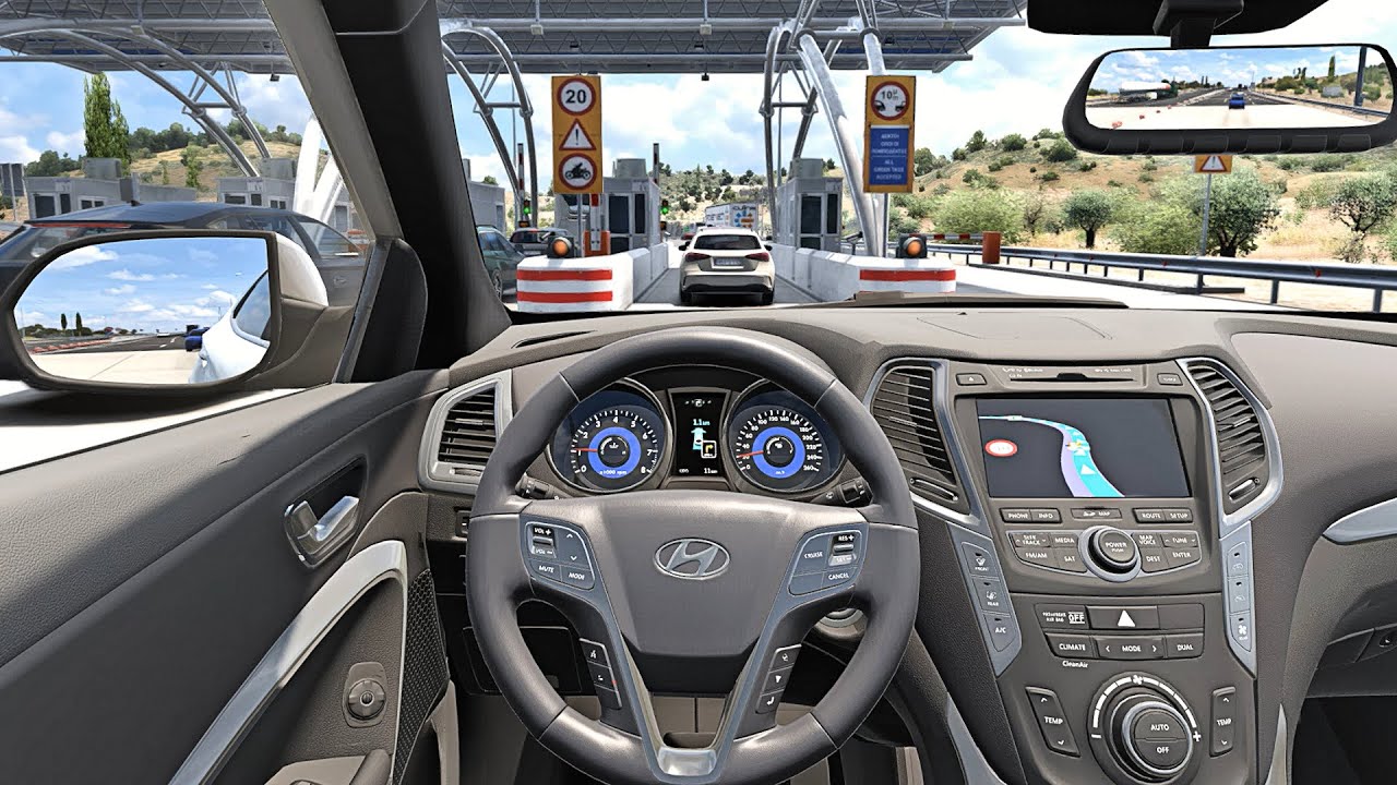 Hyundai Santa Fe 2014 - Euro Truck Simulator 2 [Steering Wheel Game Play]