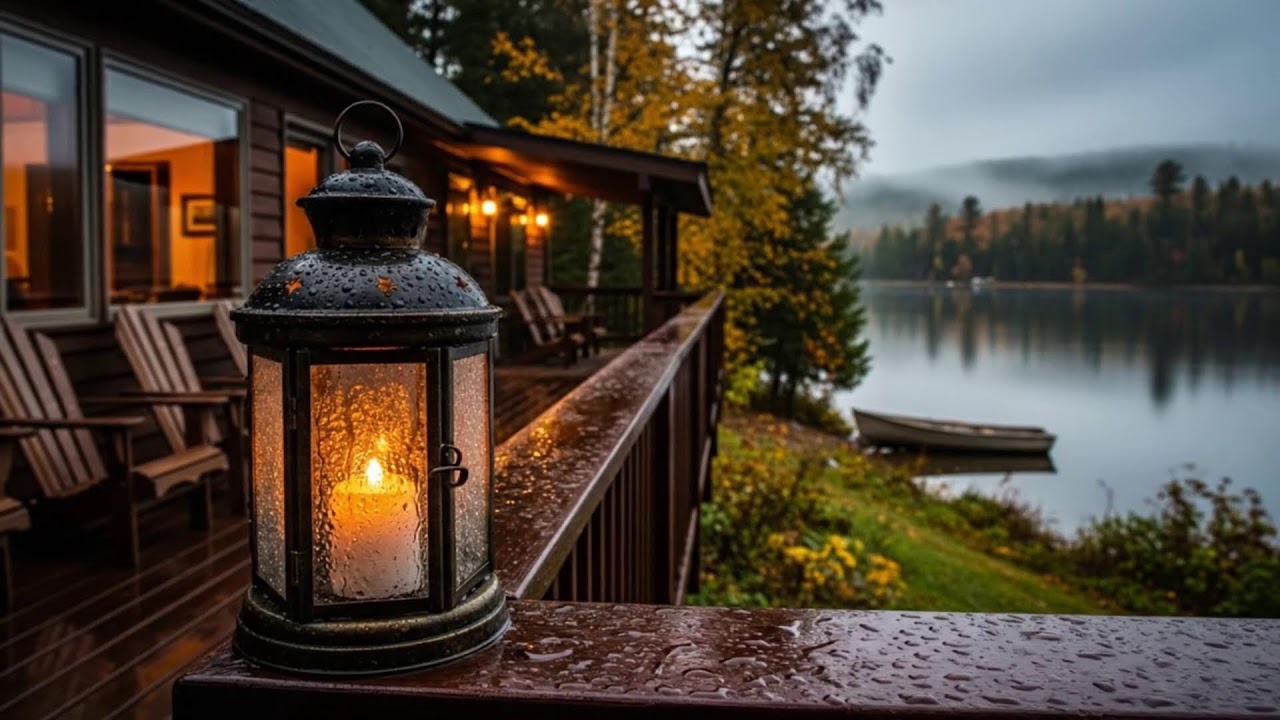 a cozy rainy night 1940s and you're listening to vintage music on a room cottage
