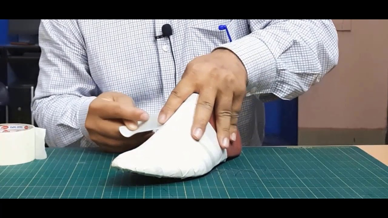 Shoe Designing Part One, Masking of a shoe Last. Taping of a Shoe last.