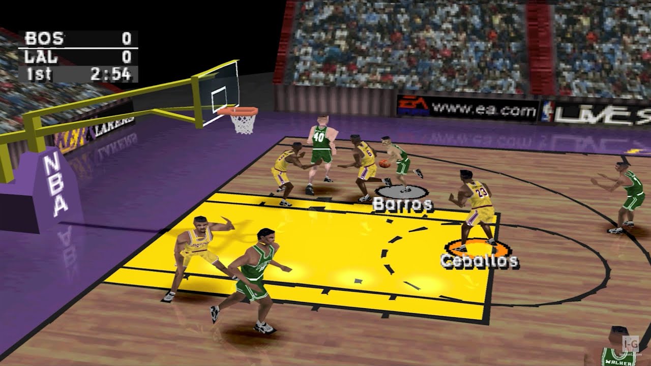 NBA Live 97 - LA Lakers vs Boston Celtics (4K60fps)