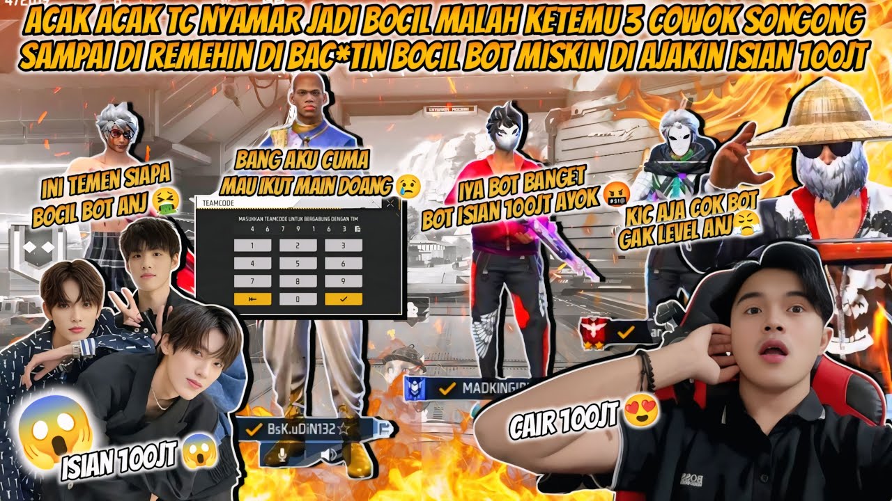 ACAK-ACAK TC NYAMAR JADI BOCIL KETEMU 3 COWOK SONGONG GW SAMPAI DI BAC*TIN DI AJAKIN ISIAN 100JT !!