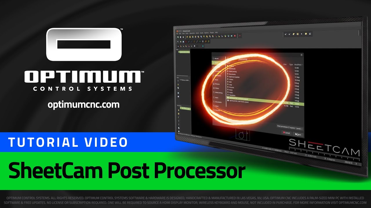 OptimumCNC: 20 Sheetcam Post Processor