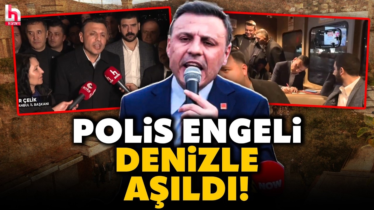 Ortaköy'de tarihi anlar! CHP polis ablukasından deniz taksi ile çıktı!
