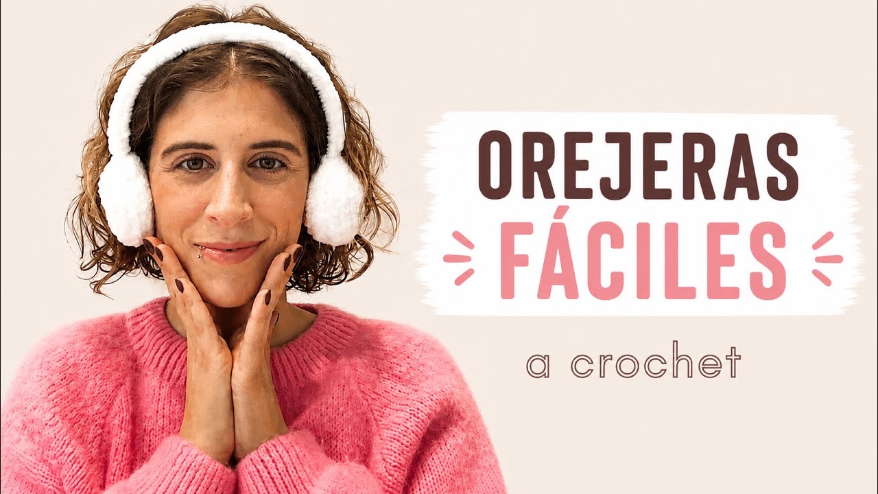 Orejeras fáciles a crochet | Tutorial paso a paso (principiantes)