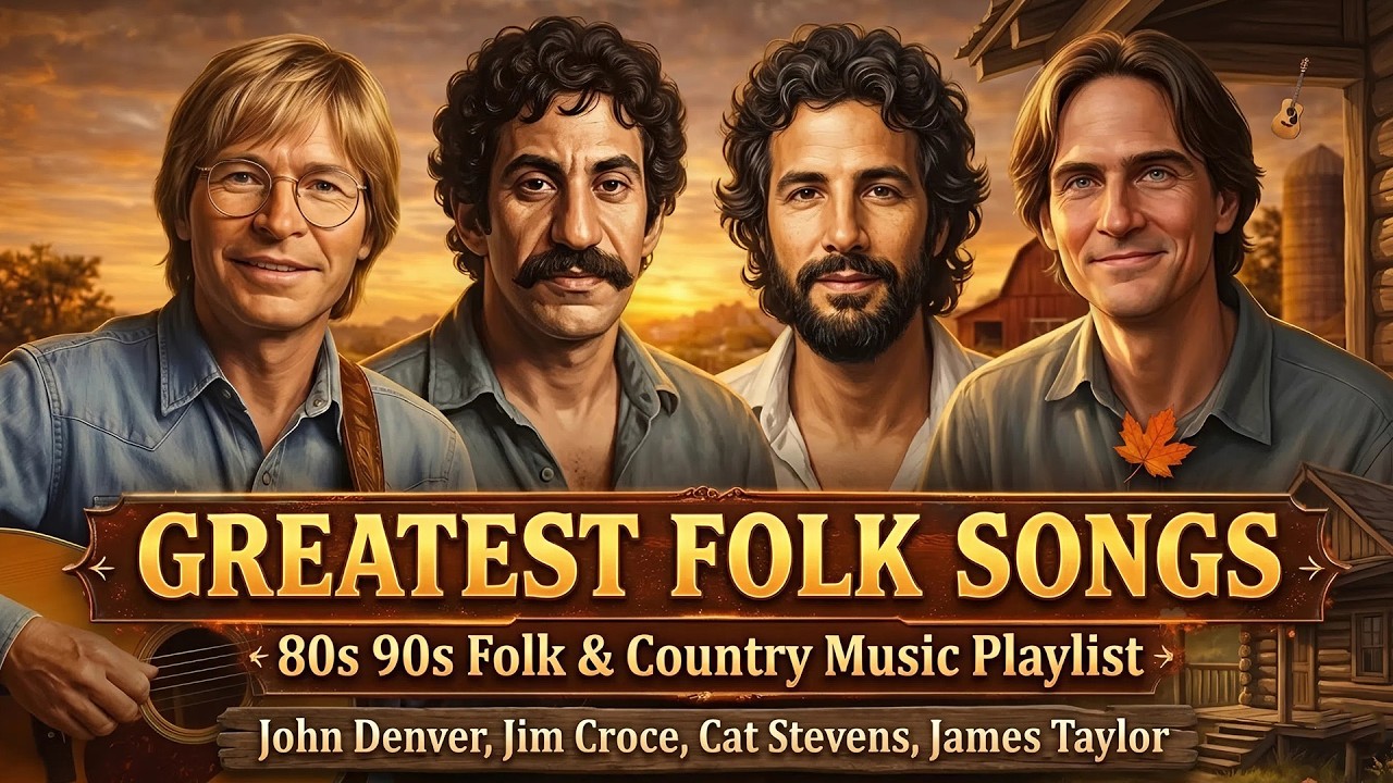 80s 90s Folk & Country Music Playlist 🌾 John Denver, Jim Croce, Cat Stevens, James Taylor