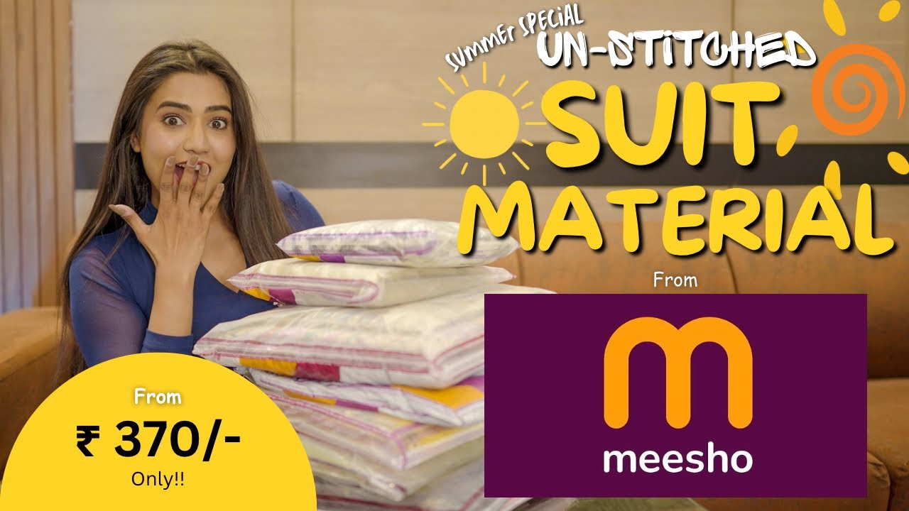 *Unstitched* suit fabric haul from Meesho | Latest Summer Collection | gimaashi