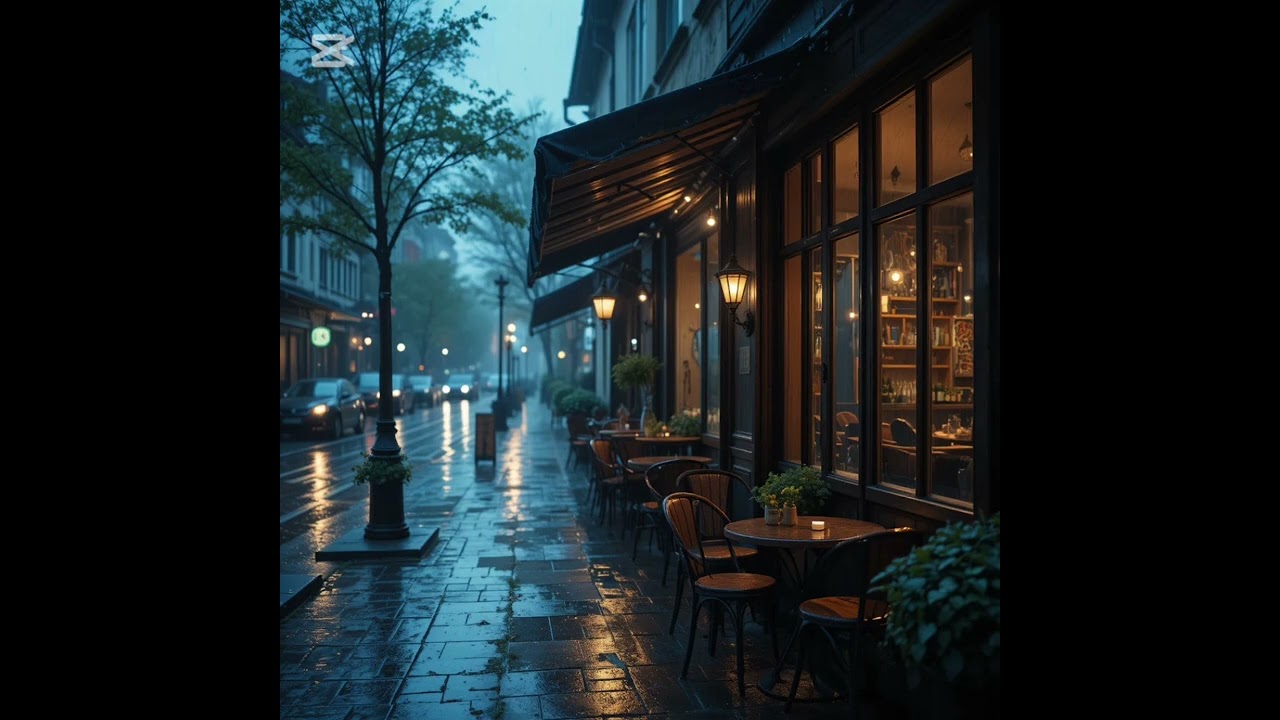 “Rainy Cafe Evening – 2시간 빗소리”