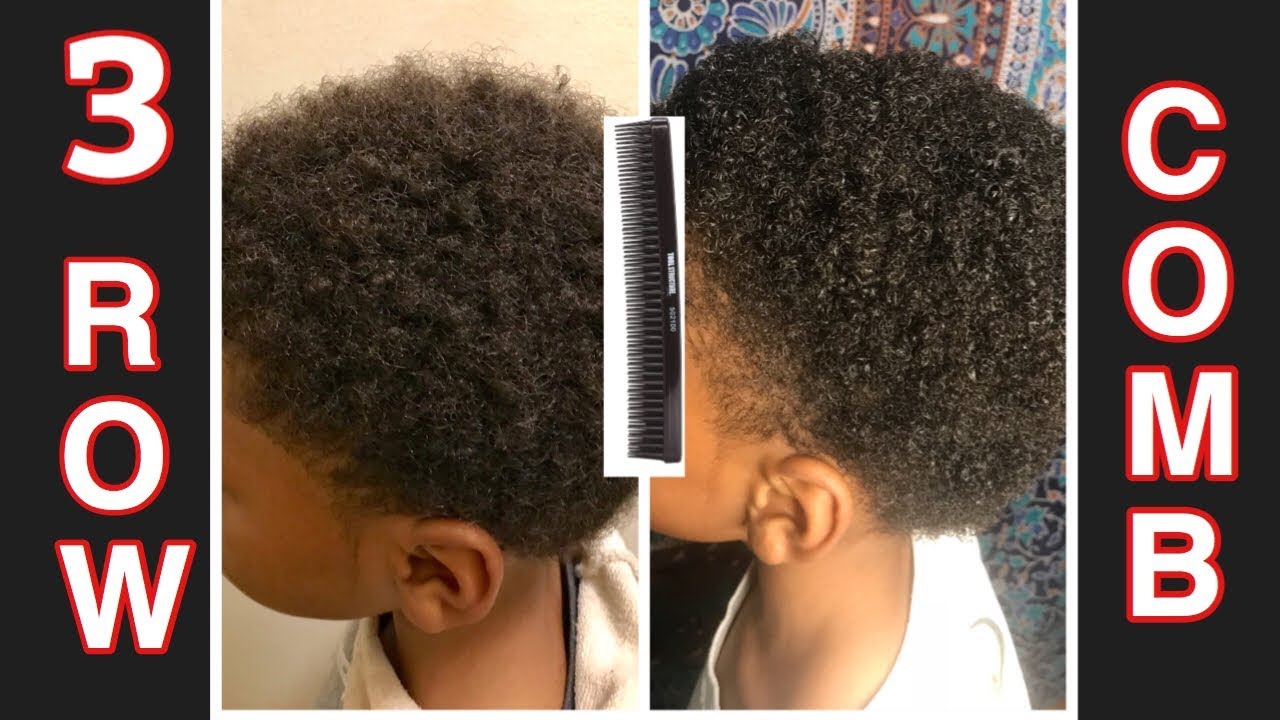 SUPER DEFINED wash and go using 3 ROW COMB!!!!!