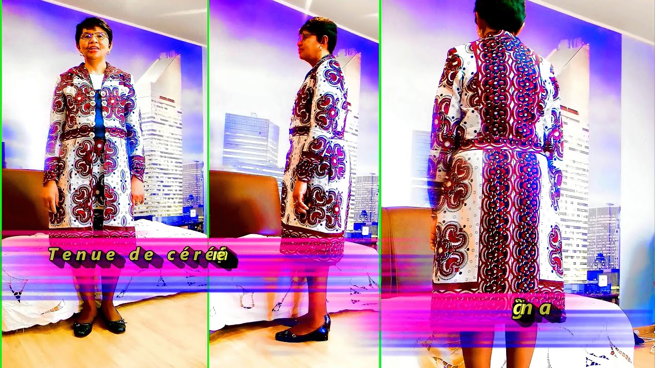 Le lambahoany malagasy en tenue de c&eacute;r&eacute;monie femme