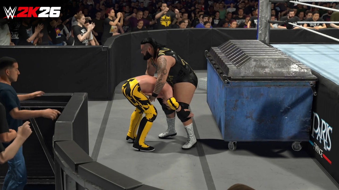 WWE 2K26 Logan Paul vs Bronson Reed Dumpster Match Gameplay (WWE 2K26 Gameplay)