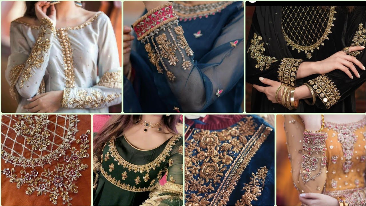 New and gorgeous embroidery dresses ideas||embroidery neck and sleeve design ideas||