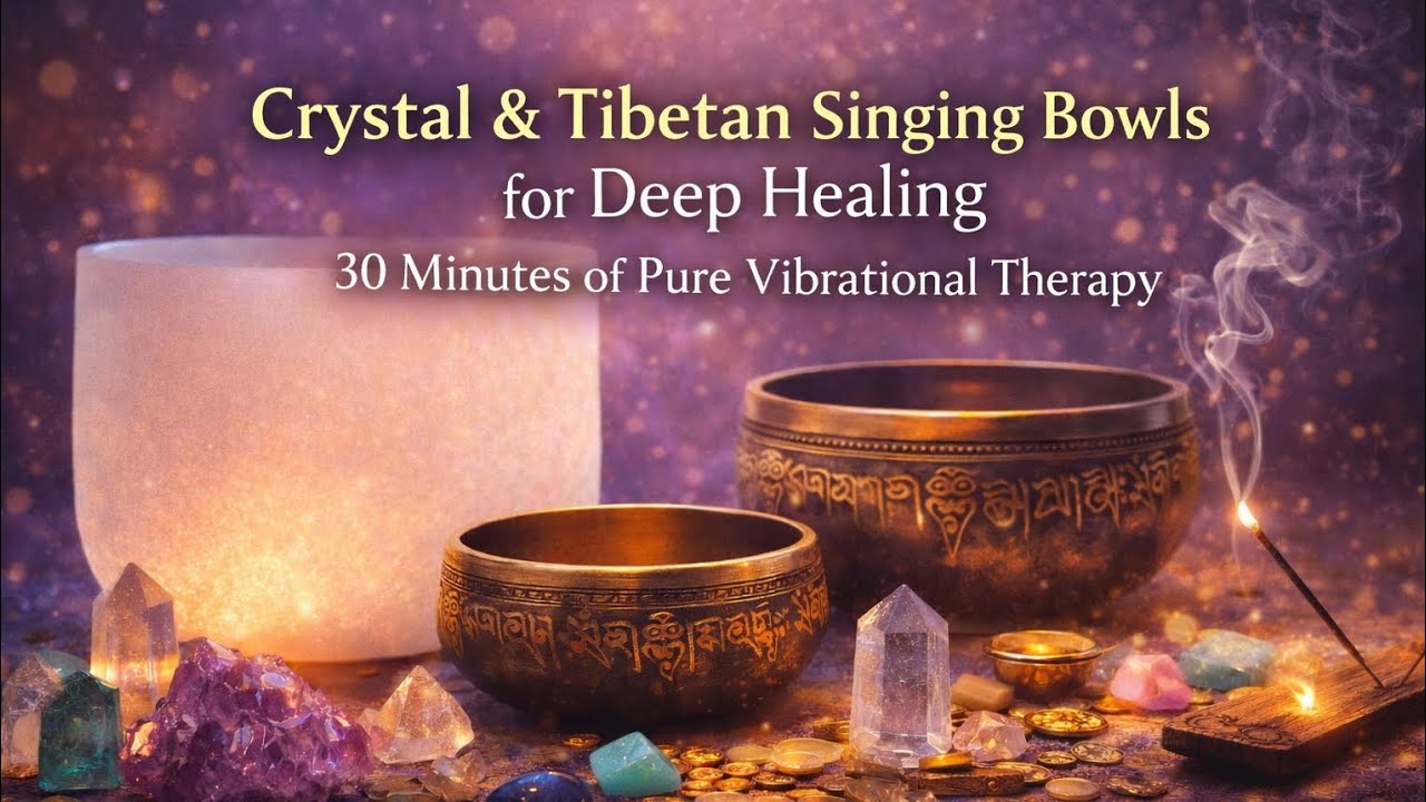 Crystal & Tibetan Singing Bowls for Deep Healing | 30 Minutes of Pure Vibrational Therapy