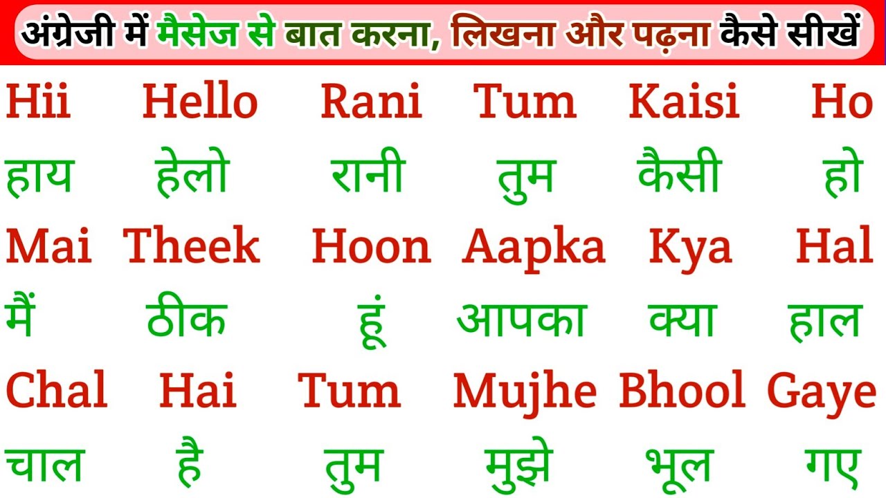 English padhna sikho | इंग्लिश में नाम लिखना पढ़ना कैसे सीखें |  | English me massage karna seekhen
