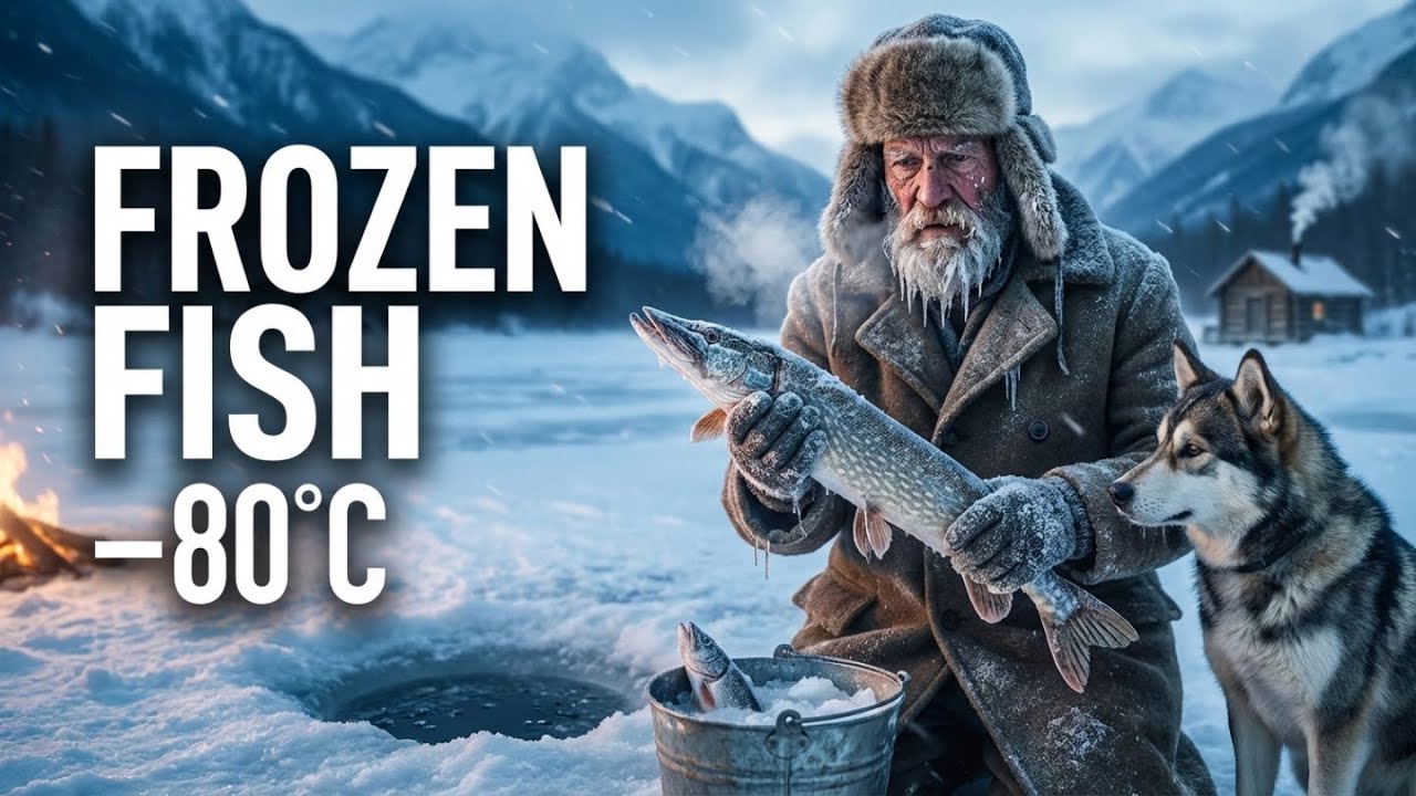Ice Fishing at –80°C | Old Man’s Frozen Survival Life