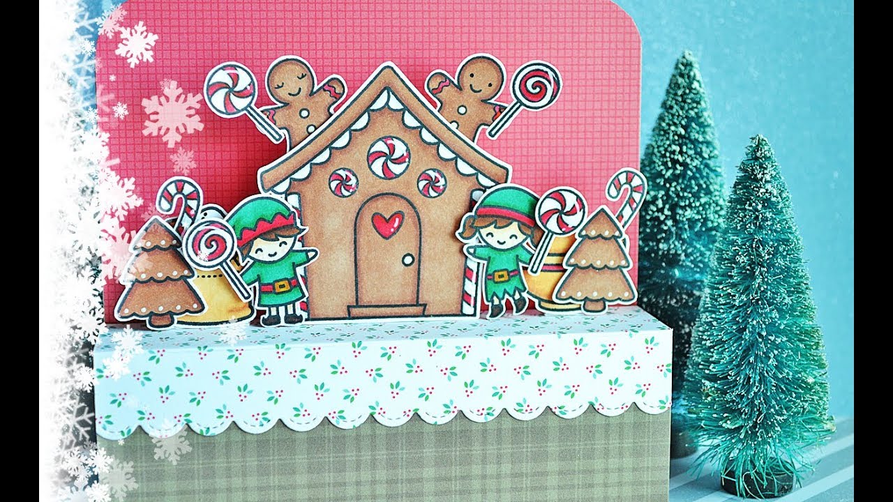 LAWN FAWNATICS CHALLENGE #37 || Something old, something new || Holiday Pop-Up Card