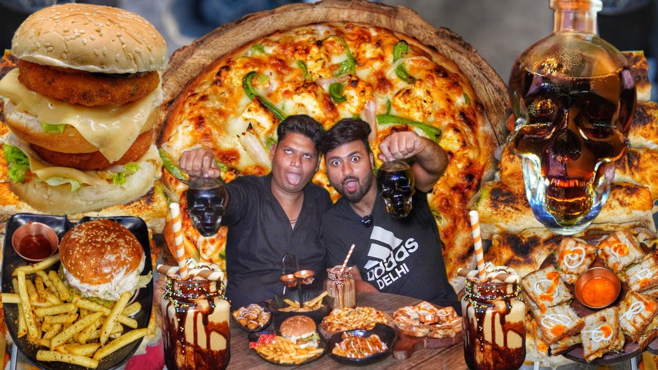 😱 349 Rs UNLIMITED 69+ items || Smokey Pizza, Burj Khalifa Burger & More At The Pizza Wala