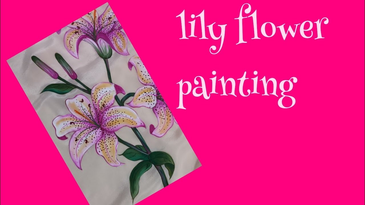 lily flower fabric painting  /fabric  painting/how to paint lily  flower/co-ord set fabric painting