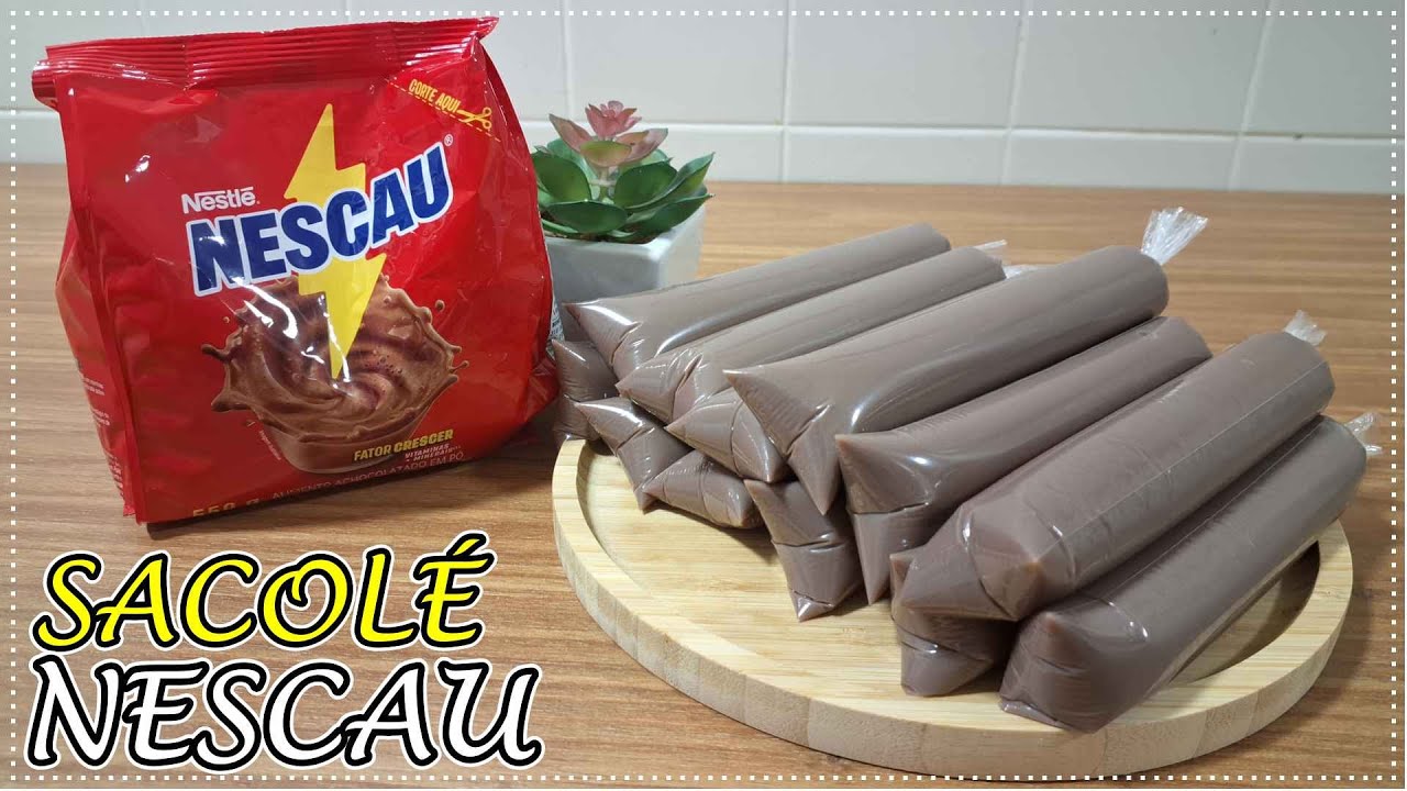GELADINHO DE CHOCOLATE FEITO COM NESCAU