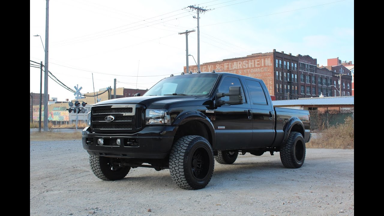 Ford F250 4x4 Powerstroke 2005 года, черный на черной коже, спортивный! Шпильки ARP, сняты, подня...