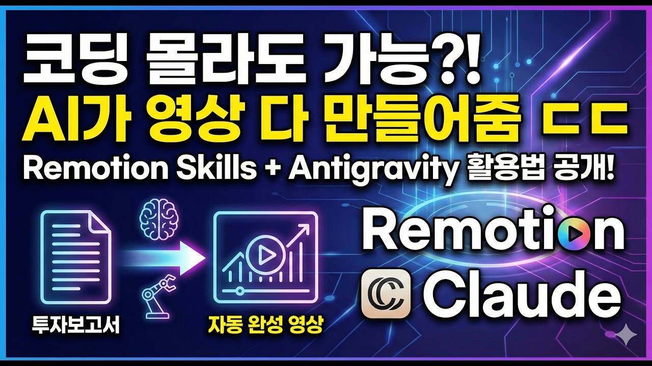 🔥 X에서 난리난 Remotion Skills 완벽 가이드 | Remotion Skills + Claude Code로 코딩 몰라도 AI로 영상 만들기 (실습 포함) 😱