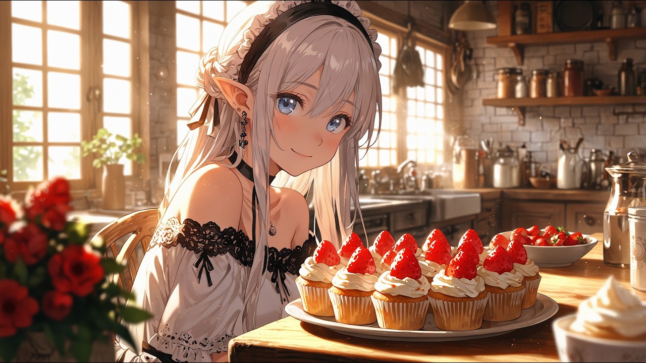 🍓 Sweet Morning in the Elven Kitchen | Cozy Fantasy Bakery | Relaxing BGM 🧁