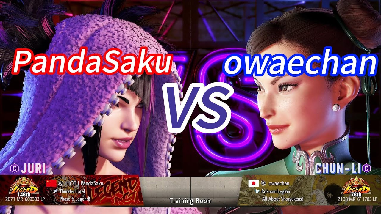 SF6💥PandaSaku(JURI) vs owaechan(CHUN-LI)💥Street Fighter 6 High Level Match's EP1365