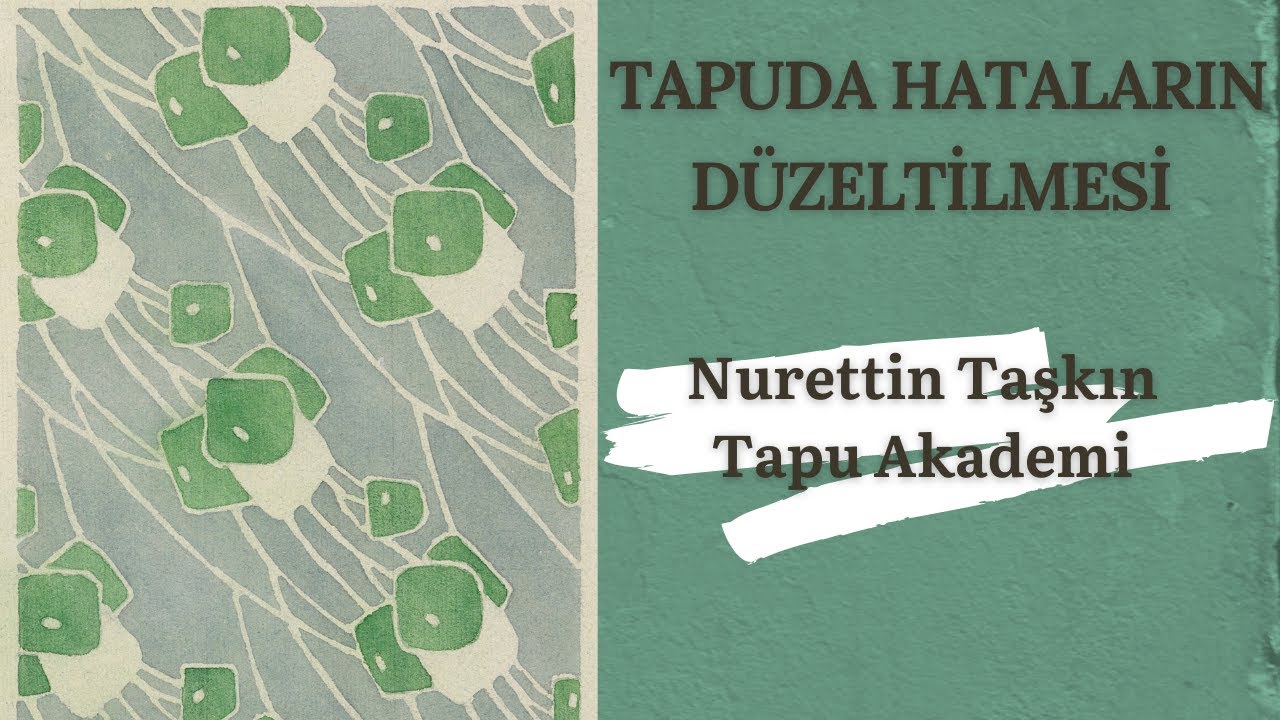 Tapuda Hataların Düzeltilmesi