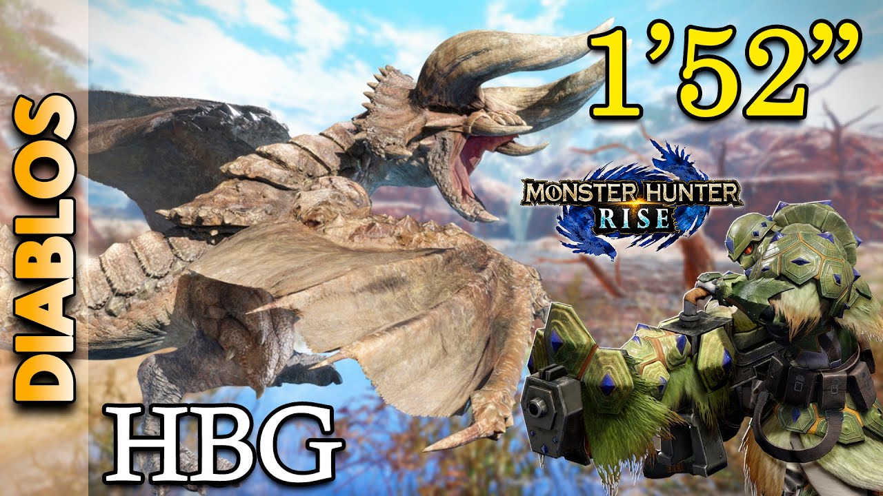 MHRise | HBG Solo 1:52 Diablos ディアブロス Speedrun