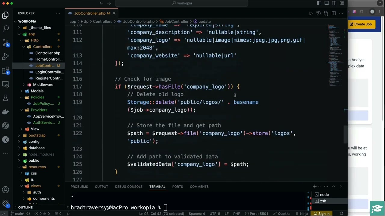 Поитика авторизации в контроллере. PHP Проект Laravel 11 Полный курс. Плейлист.