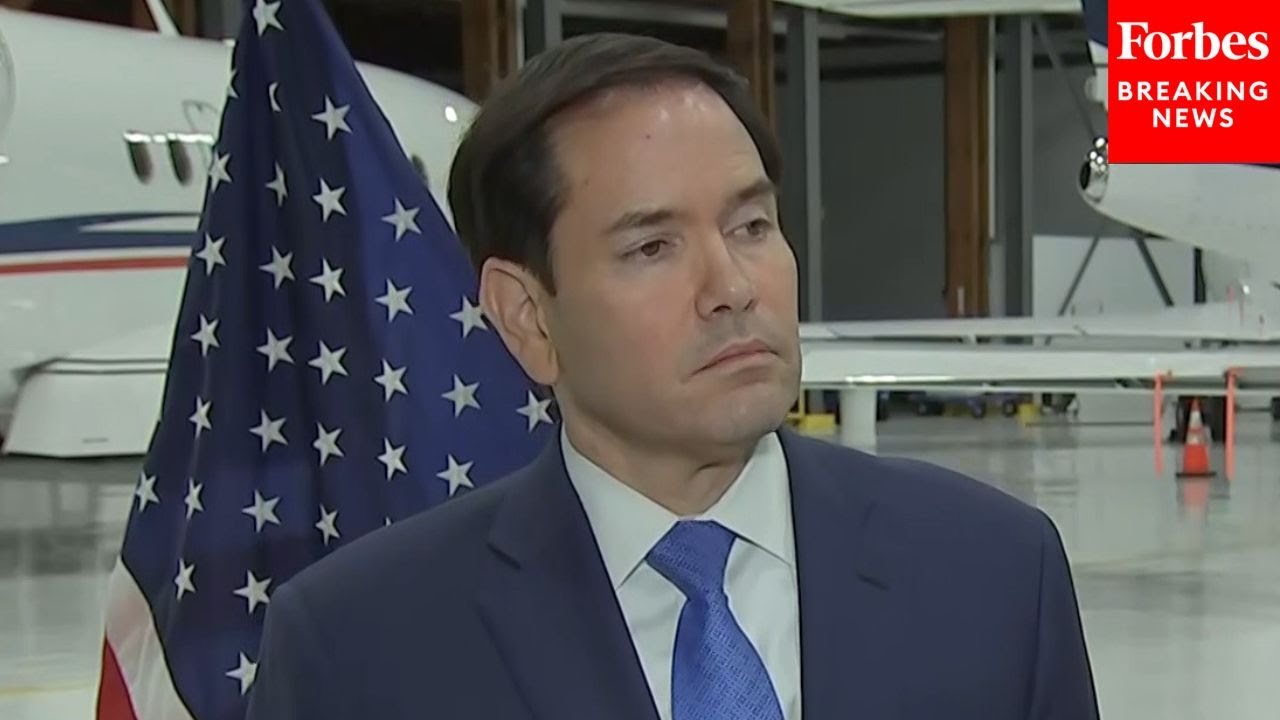 BREAKING: Secretary Of State Marco Rubio Takes Questions As He Departs G7 Foreign Ministers' Meeting