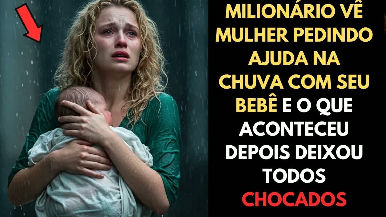 MILIONÁRIO VÊ MULHER PEDINDO AJUDA NA CHUVA COM SEU BEBÊ E O QUE ACONTECEU DEIXOU TODOS CHOCADOS..