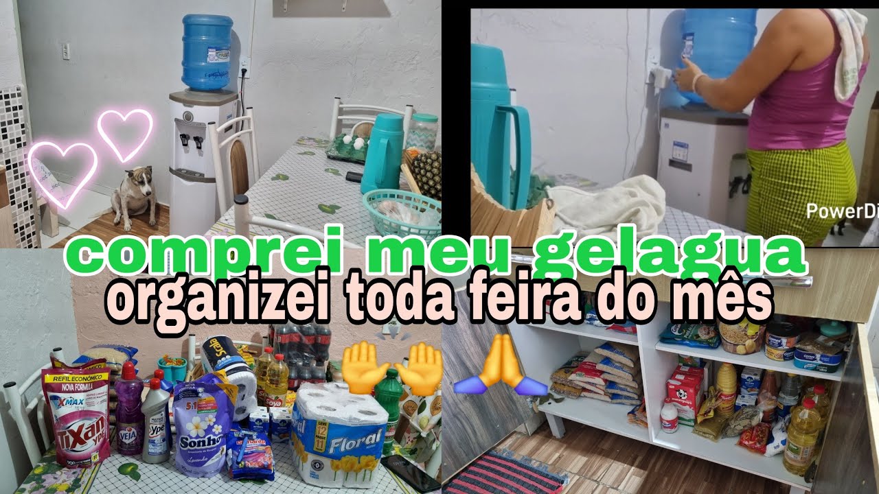 COMPREI MEU GELAGUA 🙌 E ORGANIZEI A FEIRA DO MÊS 🥰