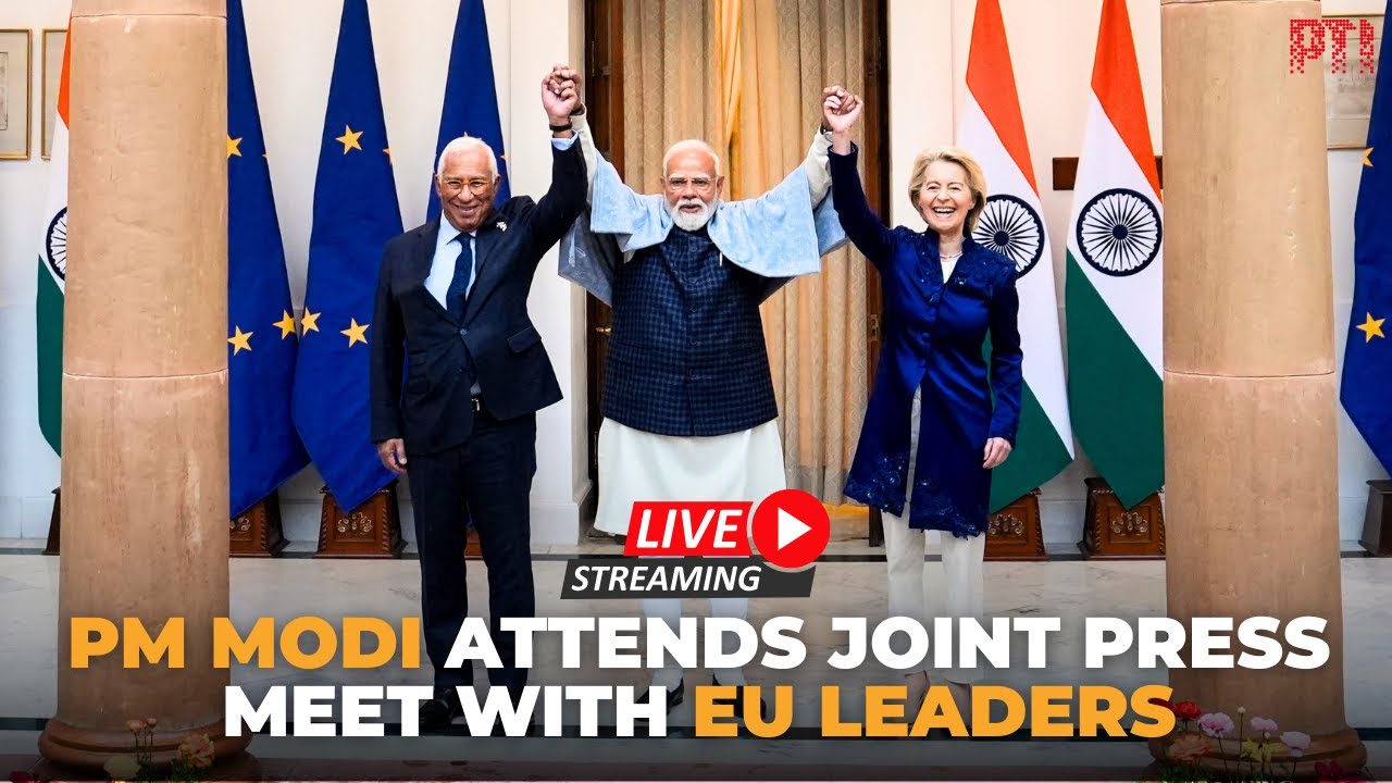 LIVE: PM Modi attends joint press meet with EU leaders at Hyderabad House in New Delhi