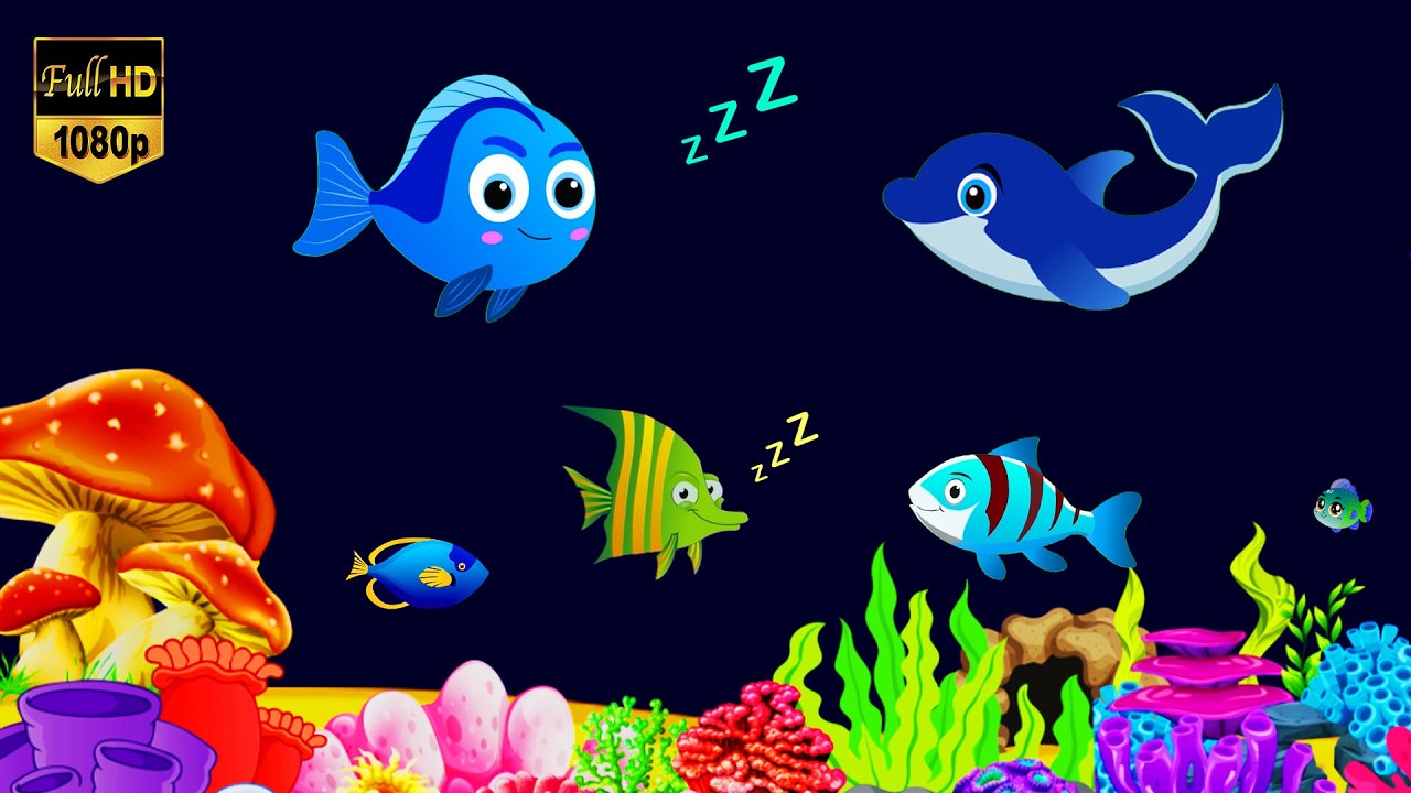 2 Hours Lullaby Baby Fish and Calming Undersea Animation  Baby sleep music  Super Lullaby songs