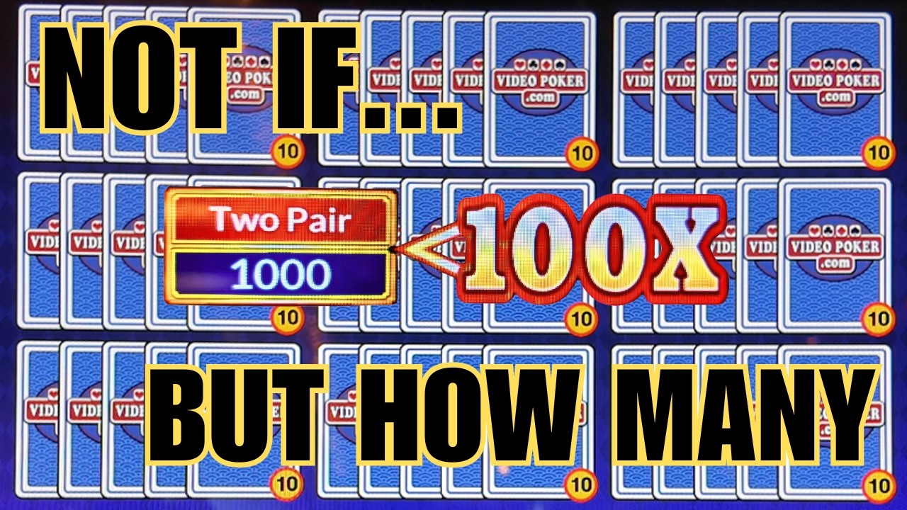 100x Means Two Pairs Pay 1000 credits! Major Multipliers Bonus Poker - 10 handed
